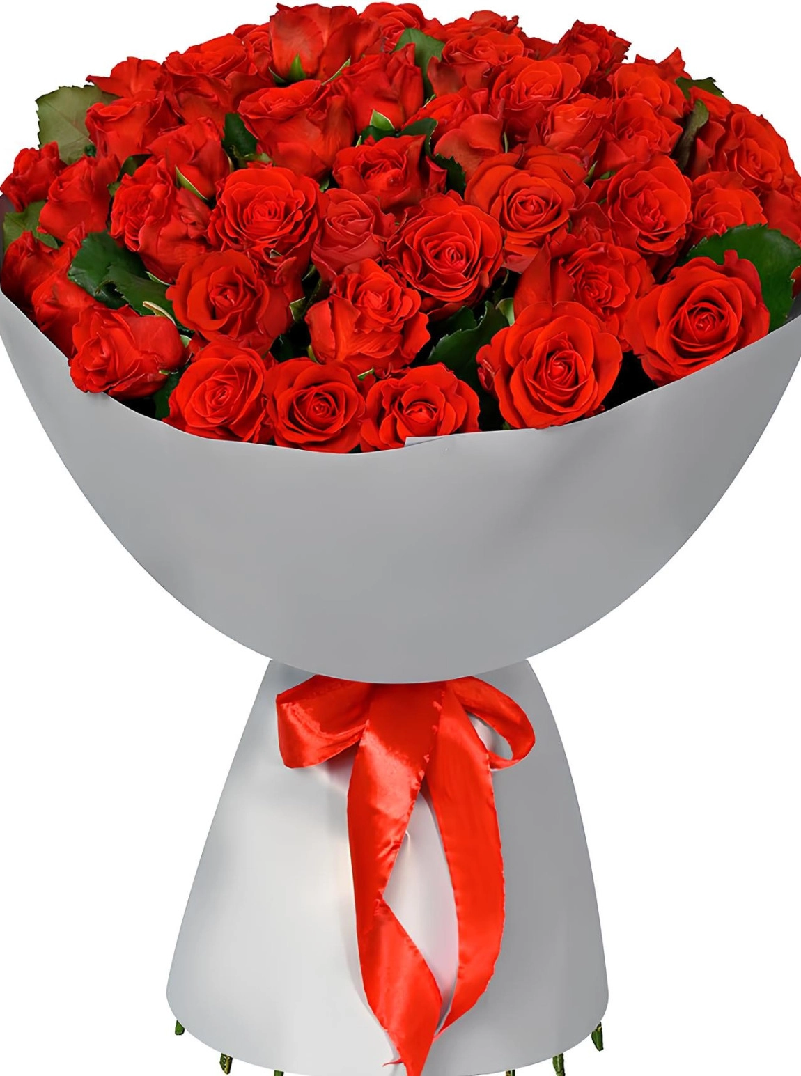 55 Tane Kırmızı Gül Buketi