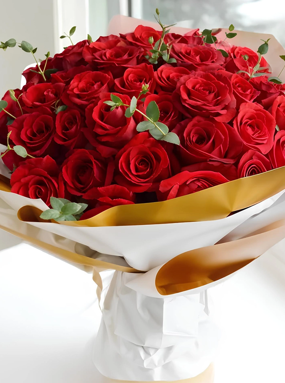 70 Tane Kırmızı Gül Buketi